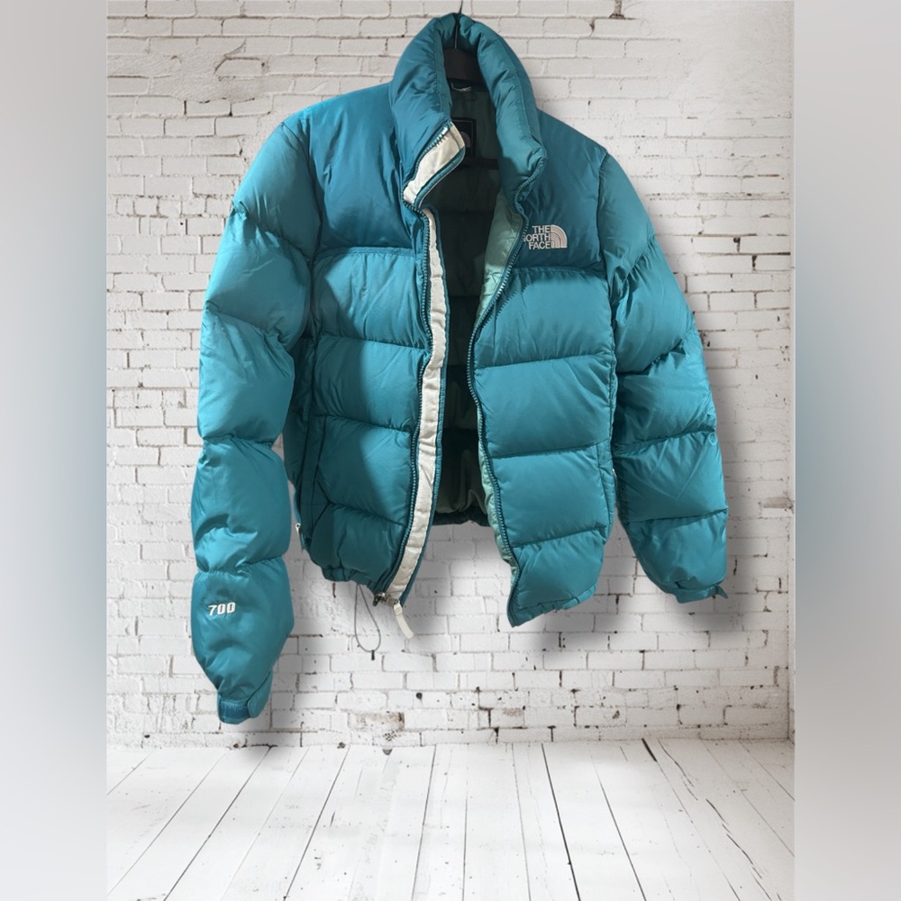 VINTAGE North Face Teal Puffer Jacket